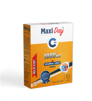 Maxi Day 1000 mg + Vitamin D-Çinko 10 Tablet