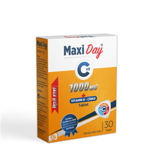 Maxi Day 1000 mg+ Vitamin D -Çinko 30 Tablet